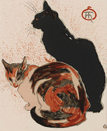 Steinlen painting Les Chats