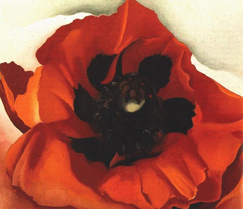 Georgia O'Keeffe painting Poppy