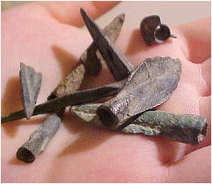 ancient bronze arrowheads